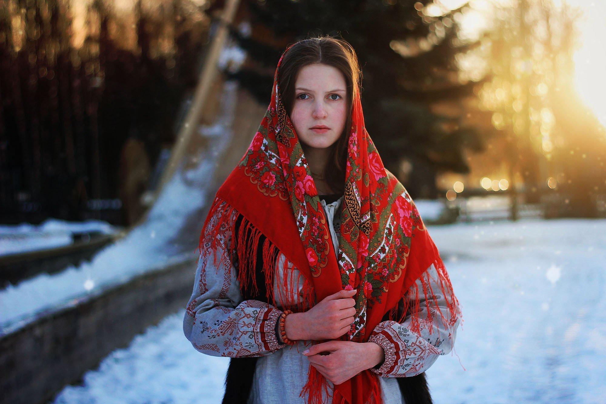 Girls in Slavic costumes in Sana