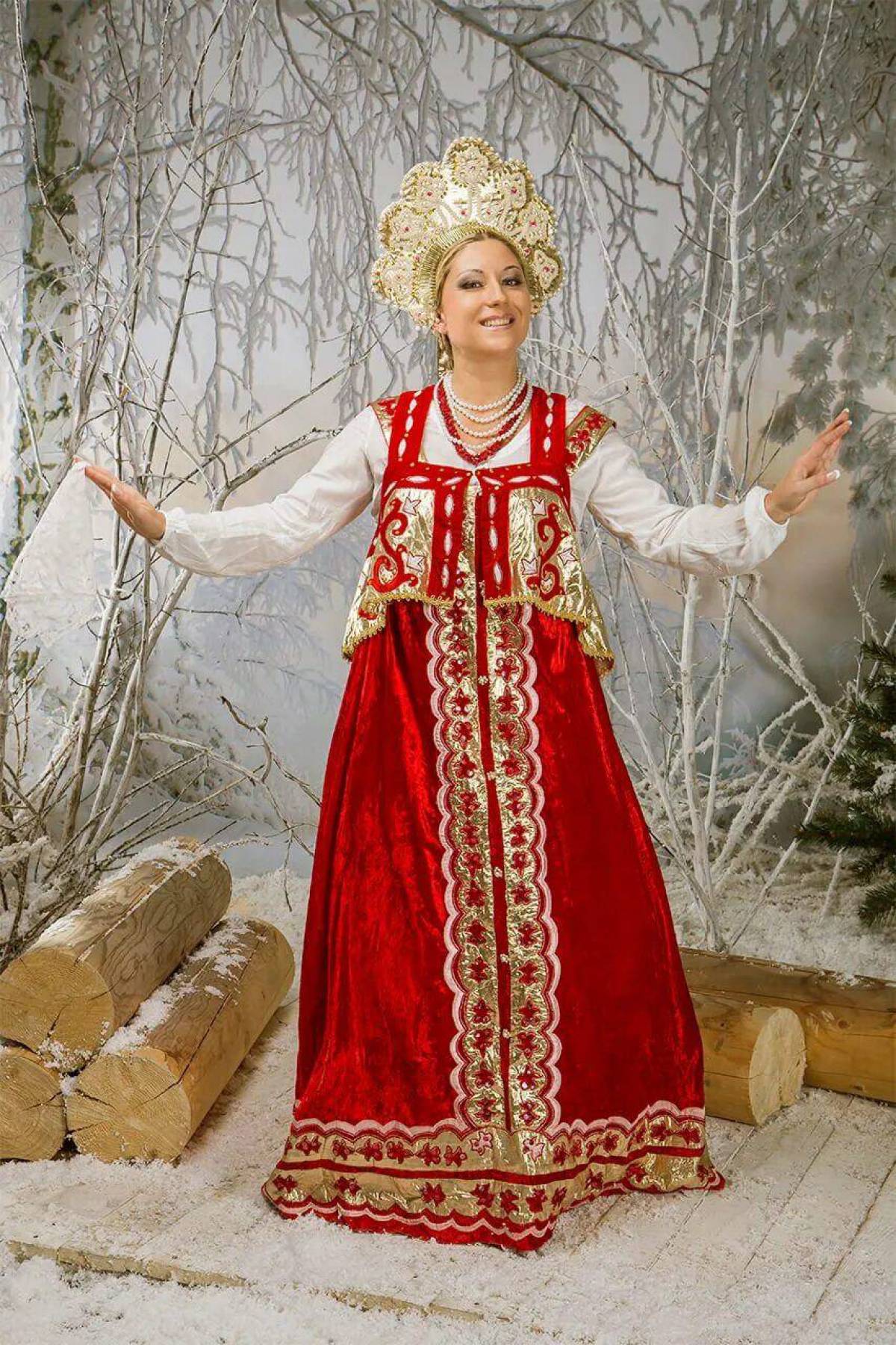 Girls in Slavic costumes in Sana