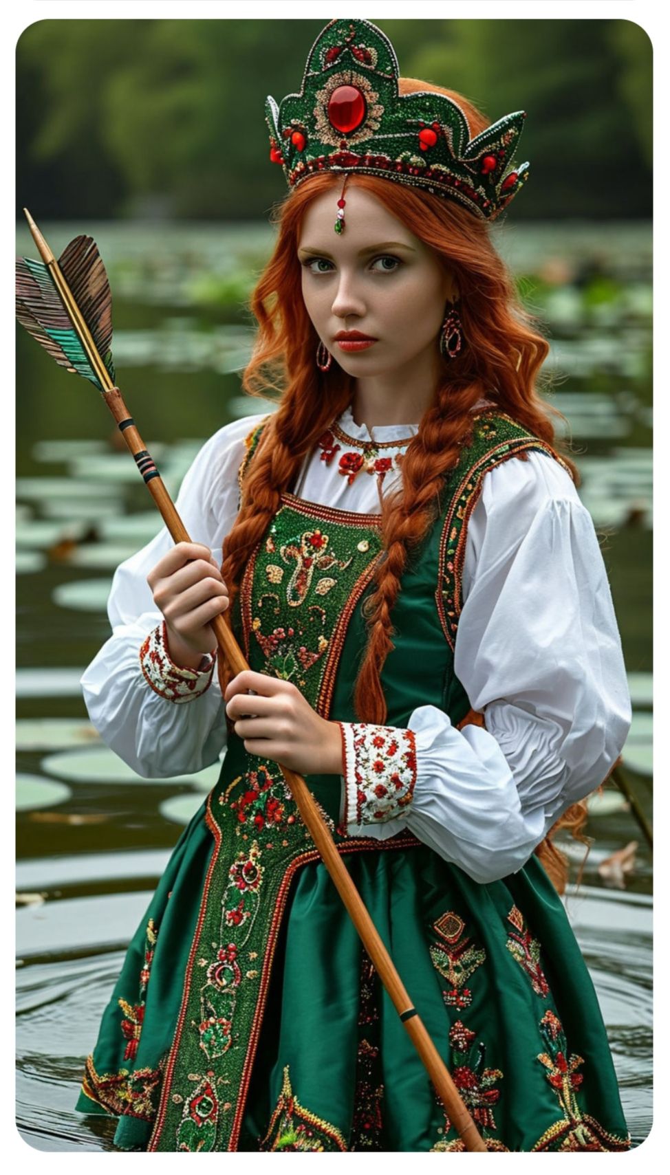 Nude girl Girls in Slavic costumes in Sana
